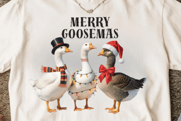 Download Vintage Christmas Cute Goose Png Clipart - Premium Resources