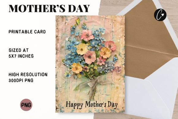 Download Vintage Florals Mother's Day Card - Floral Collection