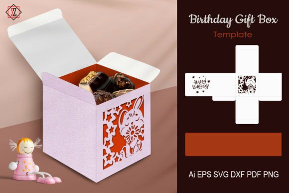 Download Birthday Gift Box Template | Paper Cutti - Birthday gift Collection