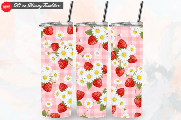 Download Coquette Strawberry Floral Tumbler Wraps - Floral Collection