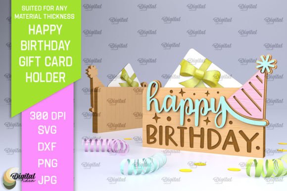 Download Birthday Gift Card Holder Laser Cut - Birthday gift Collection
