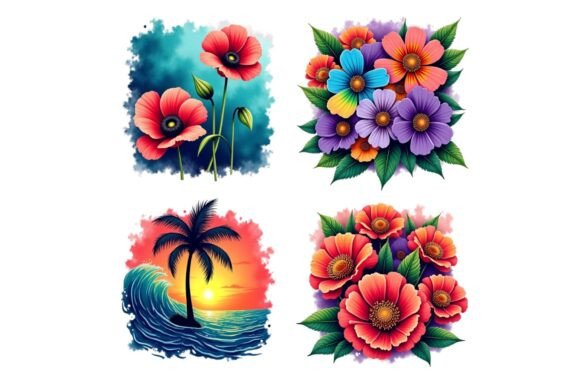 Download Dark Floral Skull Vintage Art PNG - Floral Collection