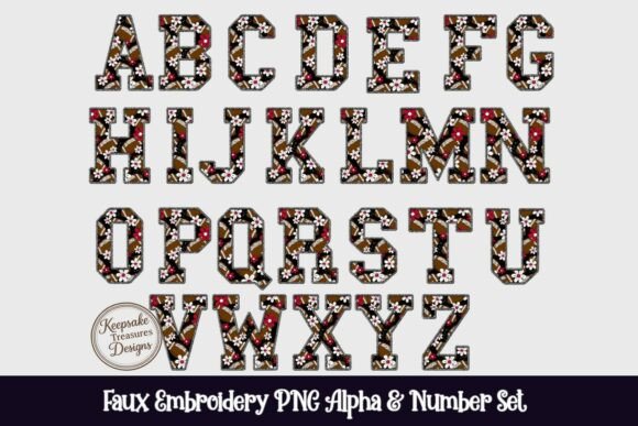Download Sports Floral Faux Embroidery Alpha - Floral Collection