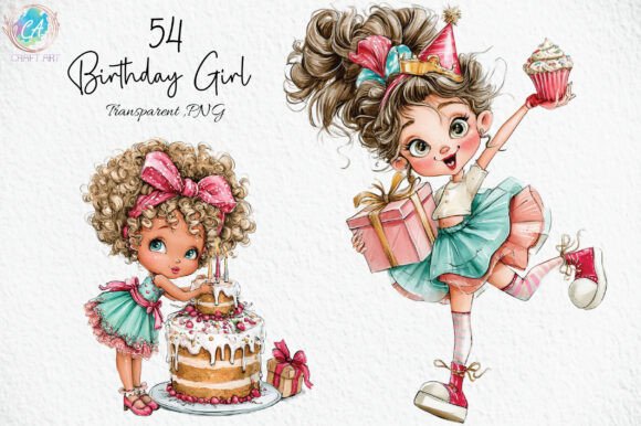 Download Birthday Girl Quirky Clipart PNG - Birthday girl Collection