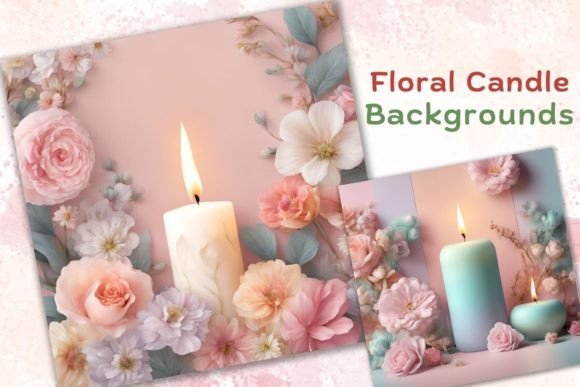 Download Floral Candle Backgrounds - Floral Collection