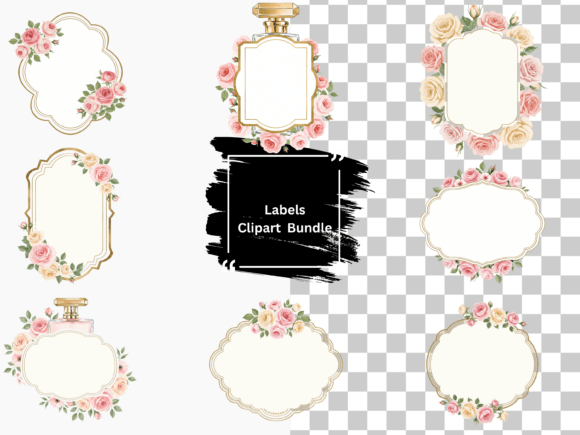 Download Floral Labels &amp; Frames - Floral Collection