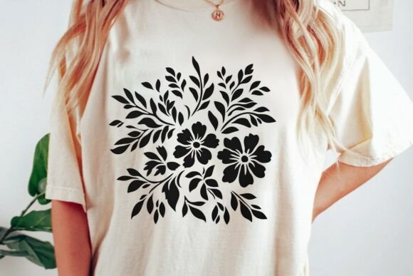 Download Stylized Floral Bouquet Silhouette Png - Floral Collection