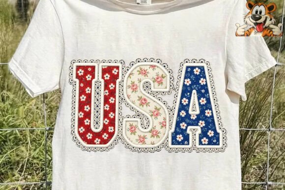 Download USA Floral Faux Embroidery PNG Clipart - Floral Collection