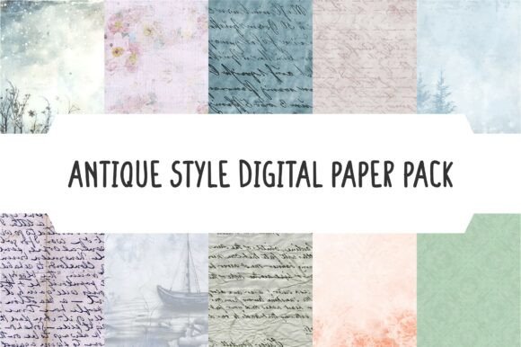 Download Antique Style Digital Paper Pack - Antique style Collection