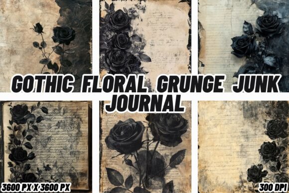 Download Gothic Floral Grunge Junk Journal - Floral Collection