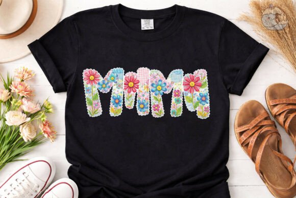 Download Mama Floral Faux Embroidery PNG Design - Floral Collection