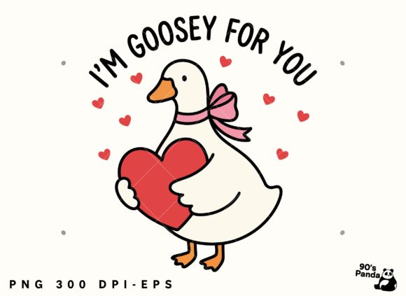 Download Valentine Goosey for You Cute Goose PNG - Cute goose png Collection