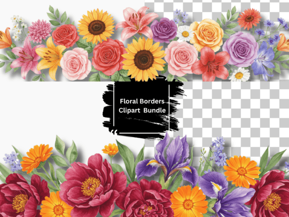 Download Watercolor Floral Borders - Floral Collection