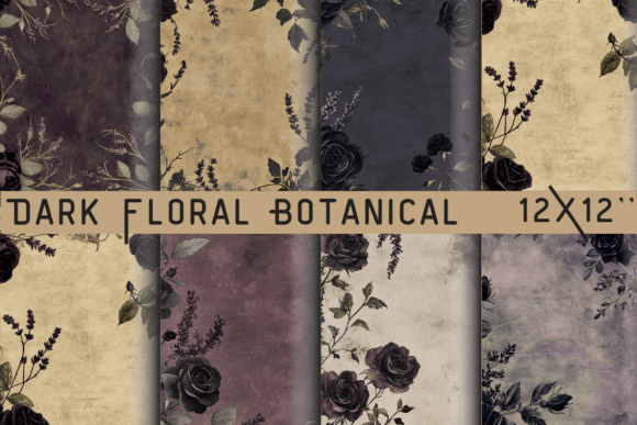 Download Dark Floral Botanical Paper - Floral Collection